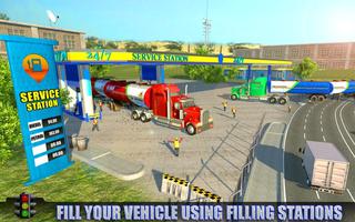 Tàu chở dầu Long Trailer Truck Simulator-Road Tr ảnh chụp màn hình 1