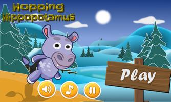 Hopping Hippopotamus الملصق