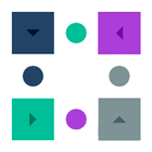 Colored squares game icono