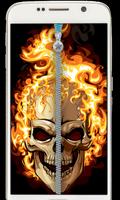 Fire Skull Zipper Lockscreen 2018 Cartaz