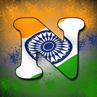 New Indian Flag Letters Wallpaper capture d'écran 2