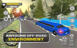 Off-Road Limo Hill Driving 3D captura de pantalla 1