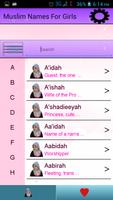 Muslim Names for Girls پوسٹر