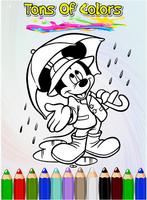 Poster coloring mikey mouse
