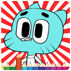 coloring gumball games ícone