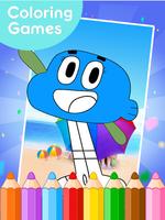 coloring gumball games poster
