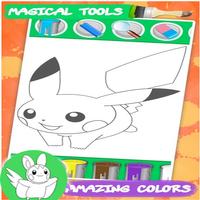 coloring pokimone ポスター