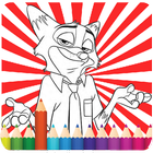 coloring zootopia icon