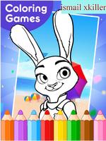 coloring zootopya games โปสเตอร์