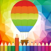 coloring Hot Air Balloon ภาพหน้าจอ 2