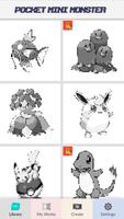 Pocket Mini Monster - Color by Number poster