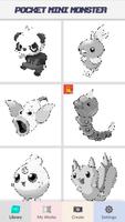 Pocket Mini Monster - Color by Number screenshot 2
