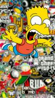 Bart Simpson Wallpaper Affiche