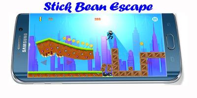 Mr Stick Bean escape الملصق