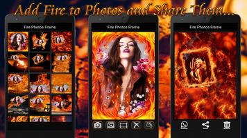 Fire Photos Frame الملصق