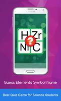 Guess The Chemical Elements Symbol Name Quiz Game Affiche