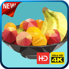 Poly Art Fruit Wallpapers HD 4K icône