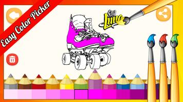 Juego Soy Luna Colorear الملصق