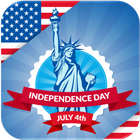 4th July Independence Day icon