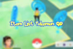 Item List Pokemon GO Affiche