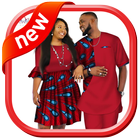 非洲夫妇穿着时尚 图标