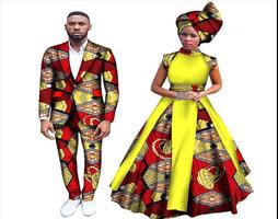 非洲夫妇穿着时尚 海报