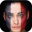 Flag euro 2016 face& half-face