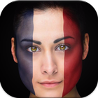 Flag euro 2016 face& half-face icône