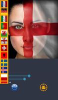 Flag euro 2016 face& half-face Affiche