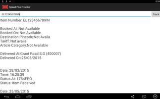 Speed Post Tracker imagem de tela 3