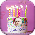 Name Photo on Birthday Cake