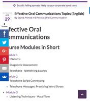 Effective Oral Communication in English Affiche