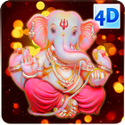 4D Ganesh Chaturthi Wallpaper icône
