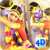 3D Radha Krishna Wallpaper icono