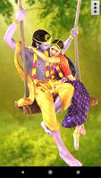 3D Radha Krishna Wallpaper الملصق