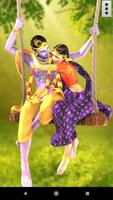 3D Radha Krishna Wallpaper captura de pantalla 1