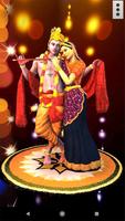 3D Radha Krishna Wallpaper poster