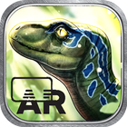 Baby Raptor Blue: Jurassic Raptor Trainer AR icône