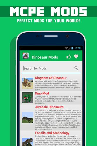 Dinosaur Mods For Mcpe For Android Apk Download