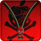 Red Skull Zipper Lock icône