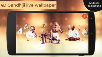 4D Gandhiji Live Wallpaper 포스터