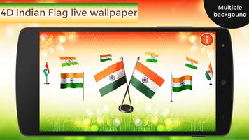 4D Indian Flag Live Wallpaper Ekran Görüntüsü 1