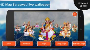 4D Maa Saraswati Live Wallpaper capture d'écran 2