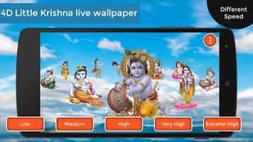 4D Little Krishna Live Wallpaper capture d'écran 2