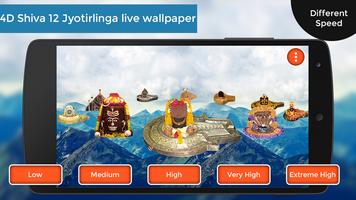 4D Shiva 12 Jyotirlinga Live Wallpaper capture d'écran 2