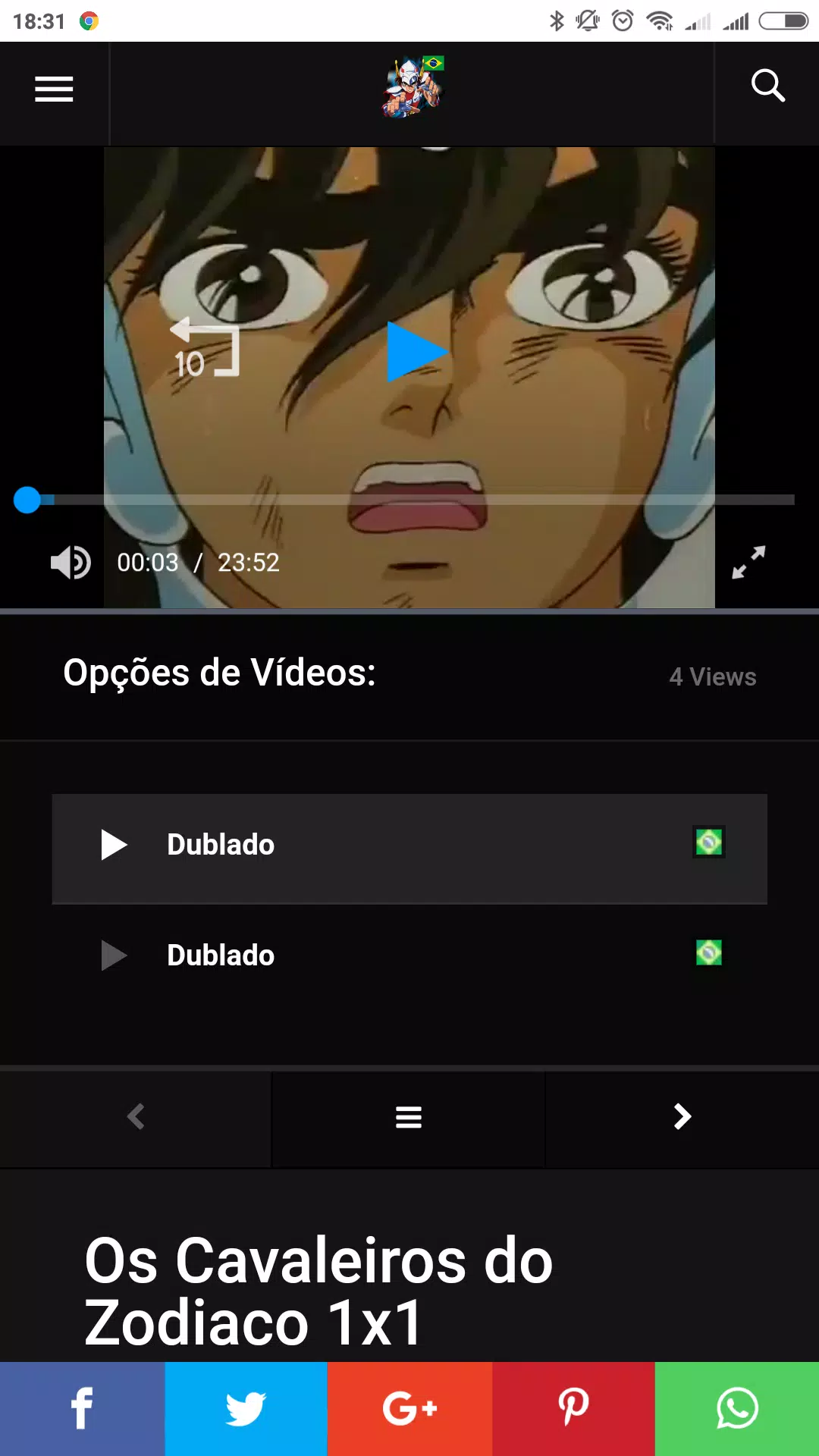 CAVALEIROS DO ZODÍACO DUBLADO PARA ANDROID 