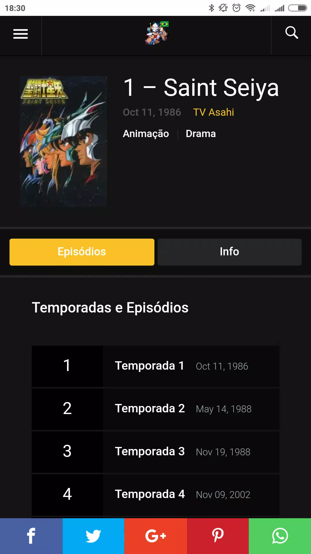 Os Cavaleiros do Zodíaco Grátis - Assistir Online APK for Android Download