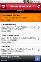 Cinema ShowTimes - SG capture d'écran 1