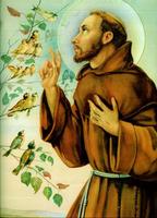 imagenes San francisco de asis y jesus imagem de tela 3