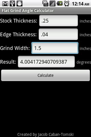 Flat Grind Angle Calculator APK for Android Download